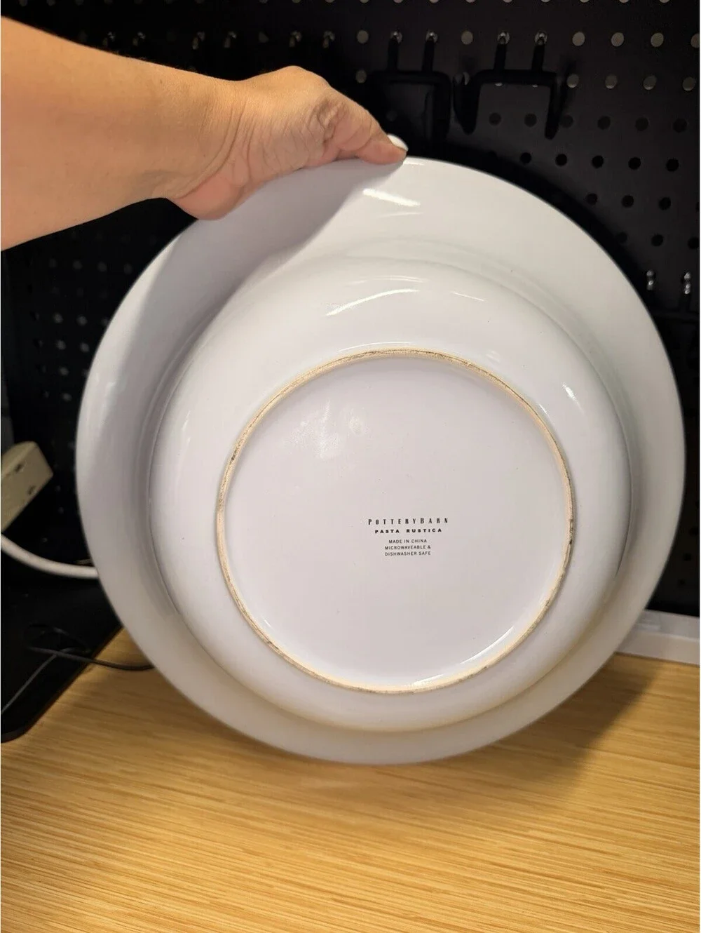 Pottery Barn Pasta Rustica Tomato Piselli Pattern Pasta Serving Bowl 10
